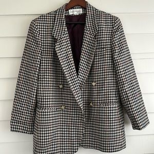 VTG wool houndstooth blazer